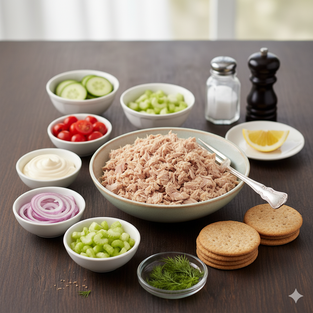 مكونات سلطة التونة