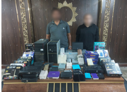 ضبط شبكة بث تلفزيوني  بدون ترخيص لإعادة بث القنوات المشفرة بالدقهلية 