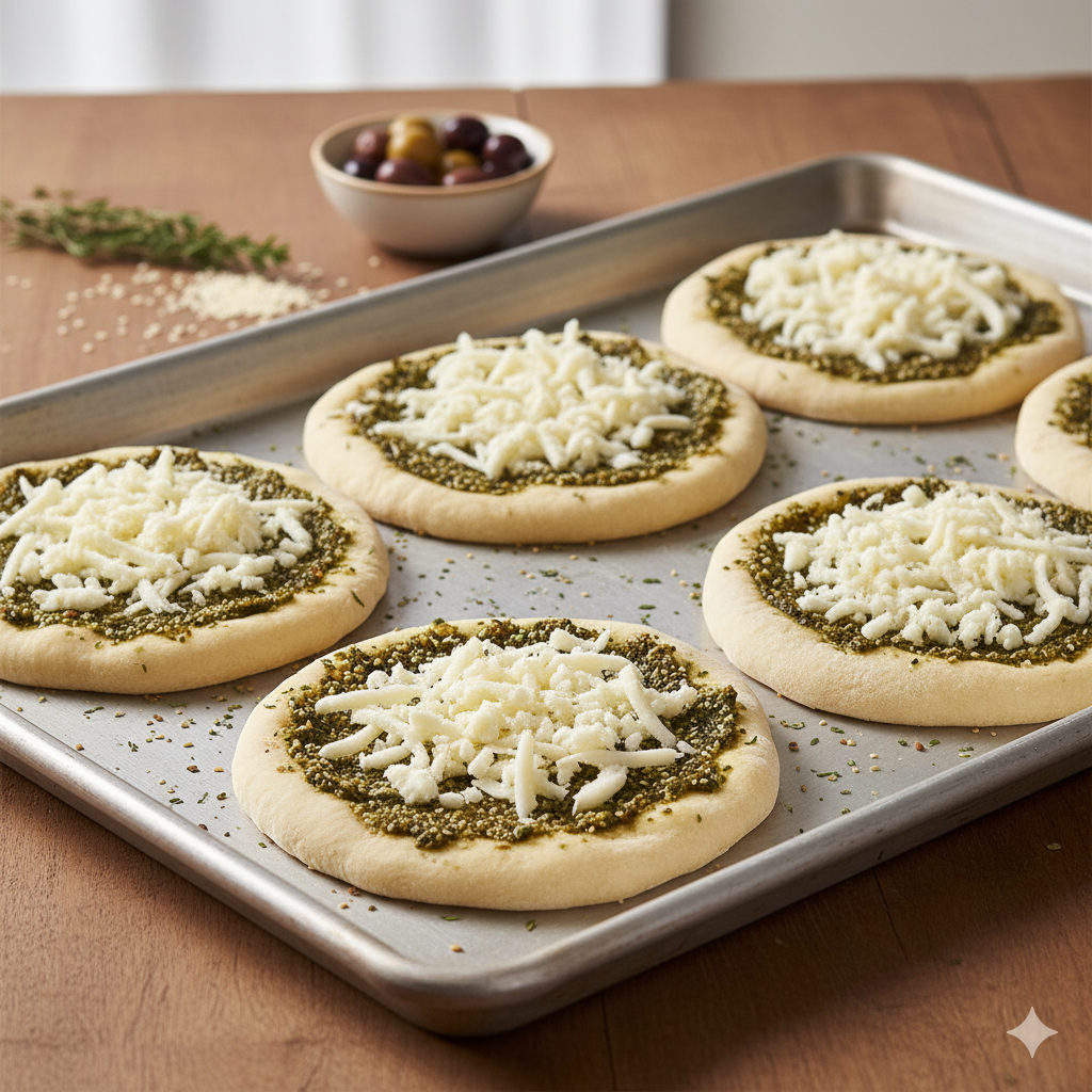 طريقة فطاير الجبنة بالزعتر