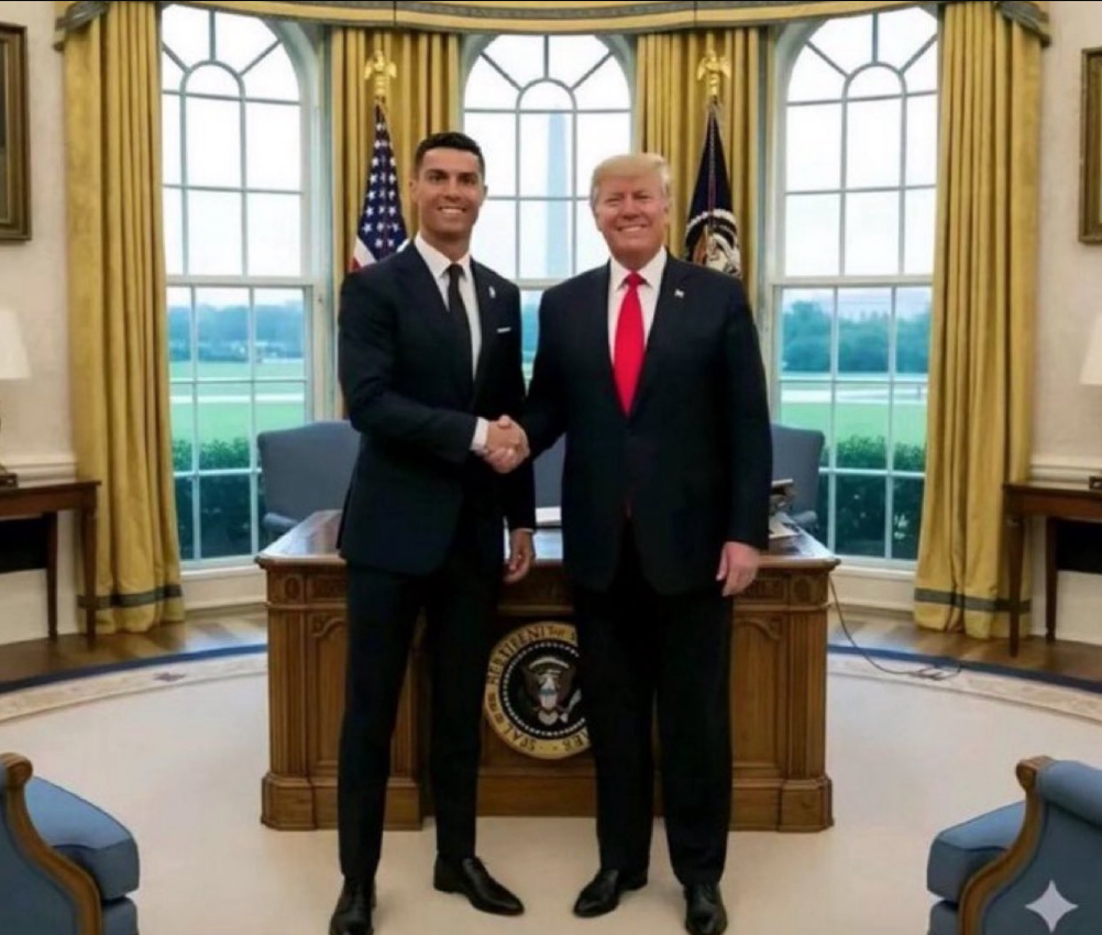 ترامب يستقبل كريستيانو رونالدو في البيت الأبيض، فيتو