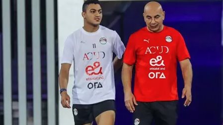 حسام حسن مع مصطفى محمد، فيتو