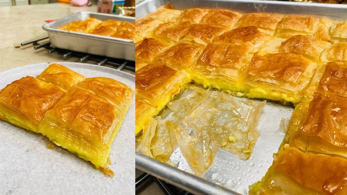 الجلاش الحلو بحشو الكاسترد 