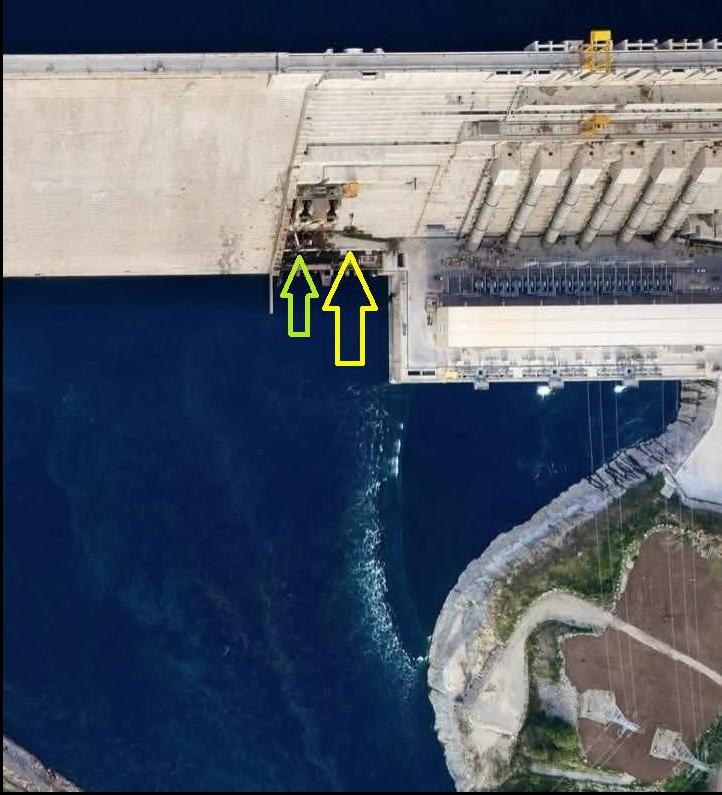 صورة الدعامات في جسم سد النهضة الخرساني، فيتو