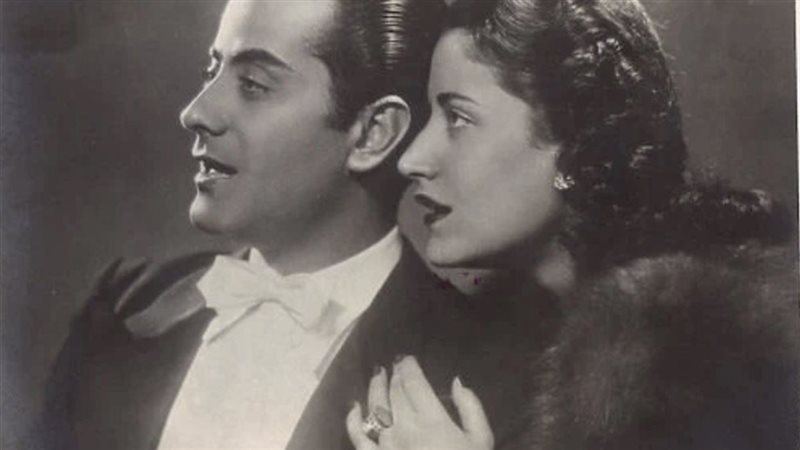 أسمهان مع شقيقها فريد الاطرش 