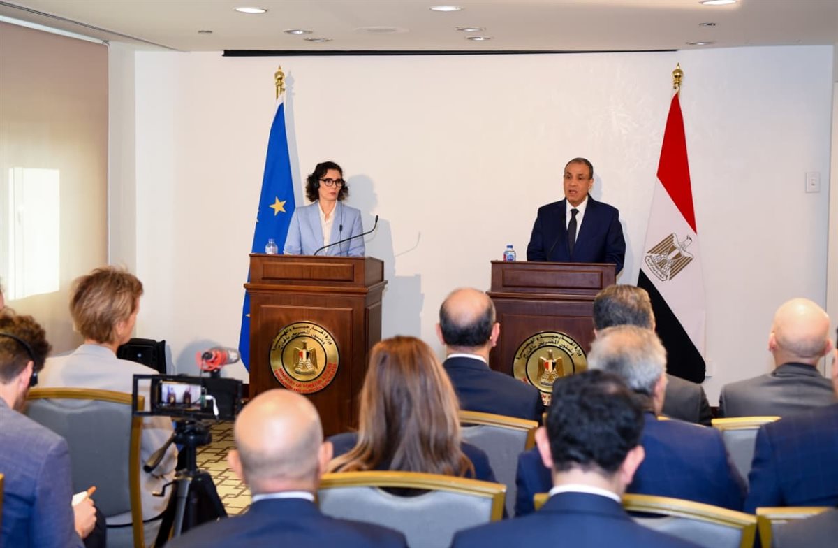 مؤتمر صحفى لوزير الخارجية مع المفوضة الأوروبية لإدارة الأزمات، فيتو&nbsp;