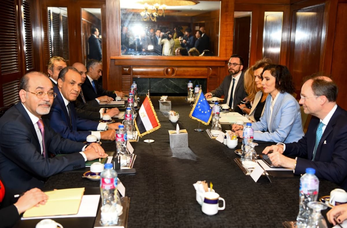 إجتماع موسع لوزير الخارجية مع المفوضة الأوروبية لإدارة الأزمات، فيتو&nbsp;