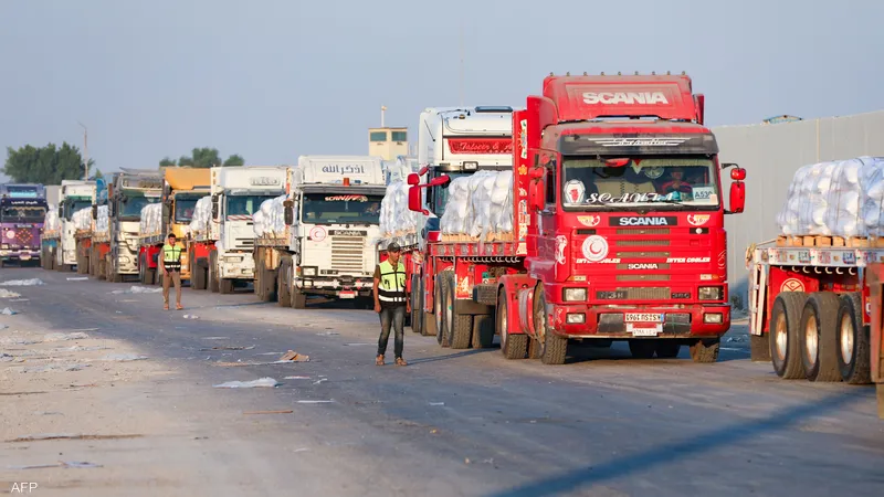 المساعدات الإنساينة إلى غزة&nbsp;