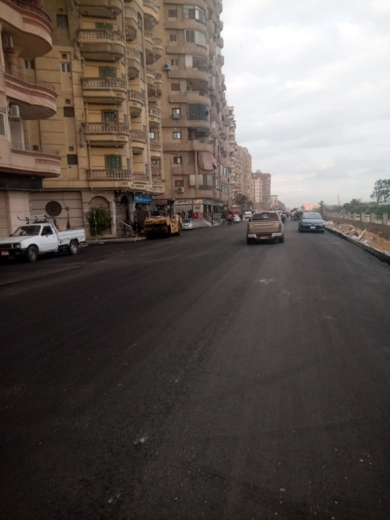 رصف شارع ترعة المنصورية 