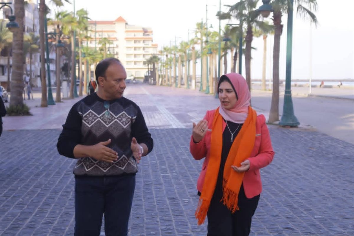 المهندسة شيماء الصديق نائب محافظ دمياط في جولة براس البر