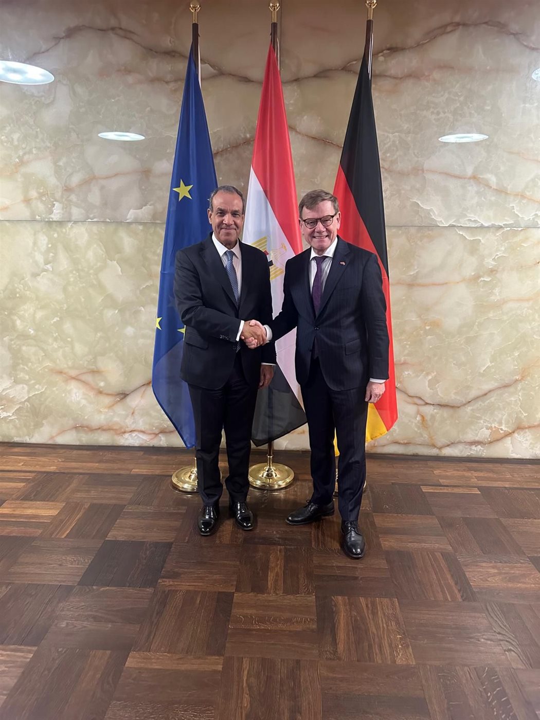 وزير الخارجية يستقبل نظيره الألمانى، فيتو&nbsp;