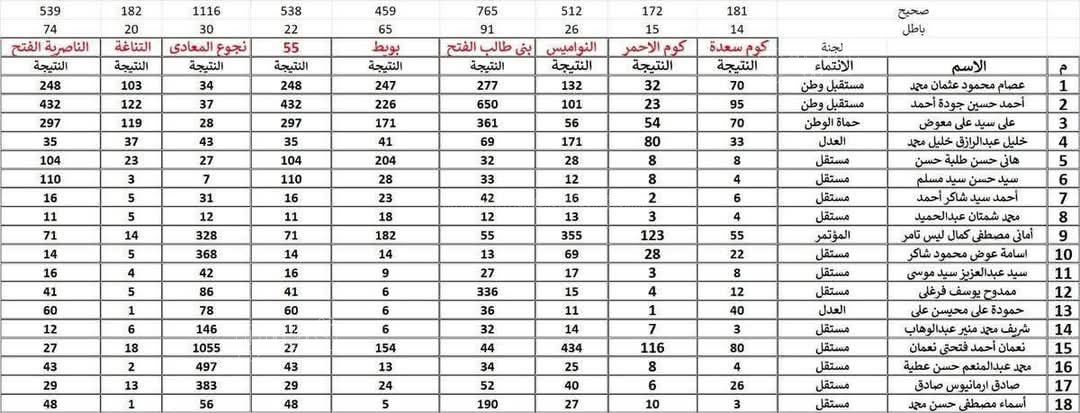 الحصر العددي لانتخابات الإعادة في الدائرة الثالثة بأسيوط (8)