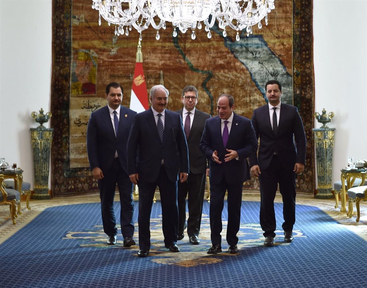 لقاء الرئيس السيسي والمشير خليفة حفتر 