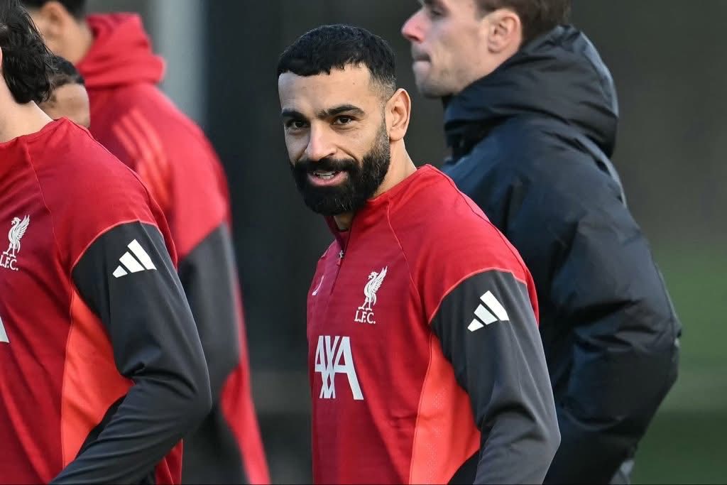 محمد صلاح في مران ليفربول