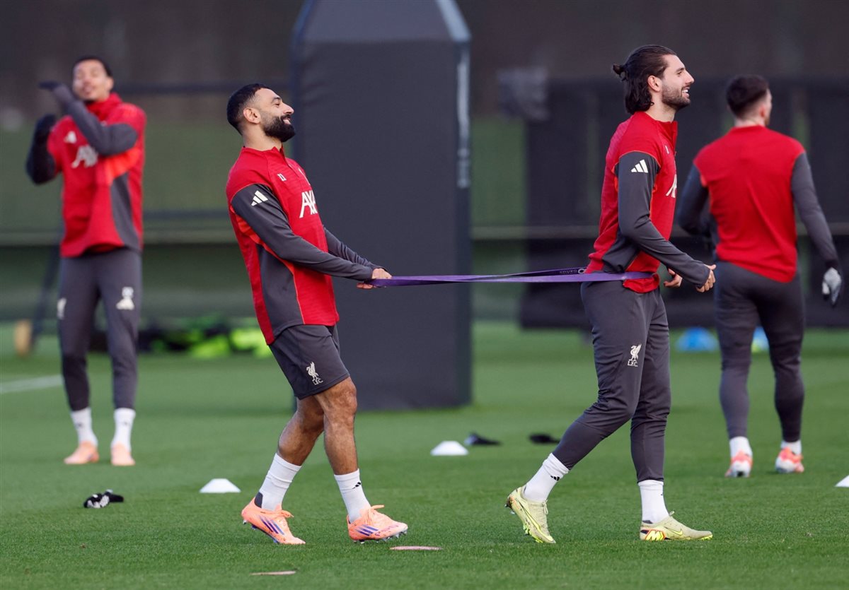 محمد صلاح في مران ليفربول