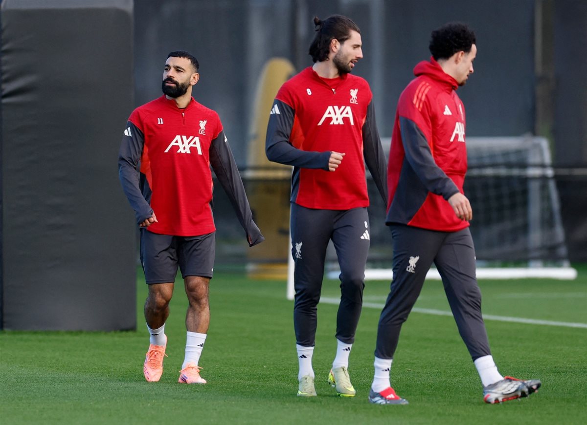 محمد صلاح في مران ليفربول