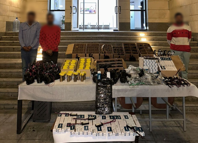 ضبط شخصين بتهمة محابس نحاسية