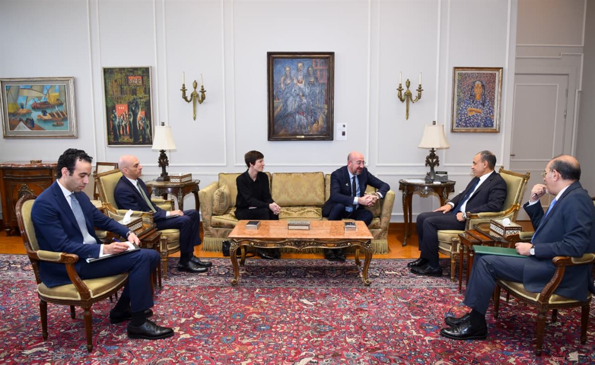 لقاء وزير الخارجية مع شارل ميشيل رئيس المجلس الأوروبي السابق