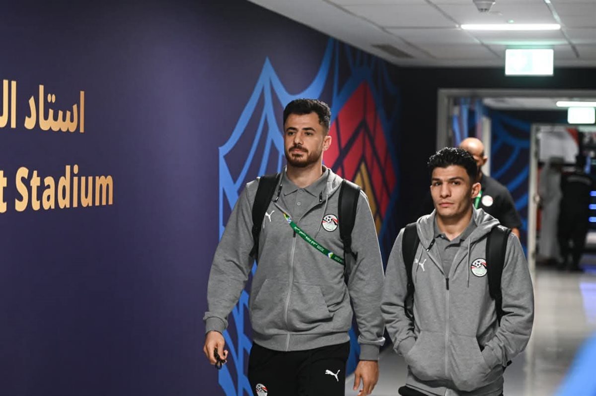 وصول منتخب مصر ملعب مباراة الأردن في كأس العرب