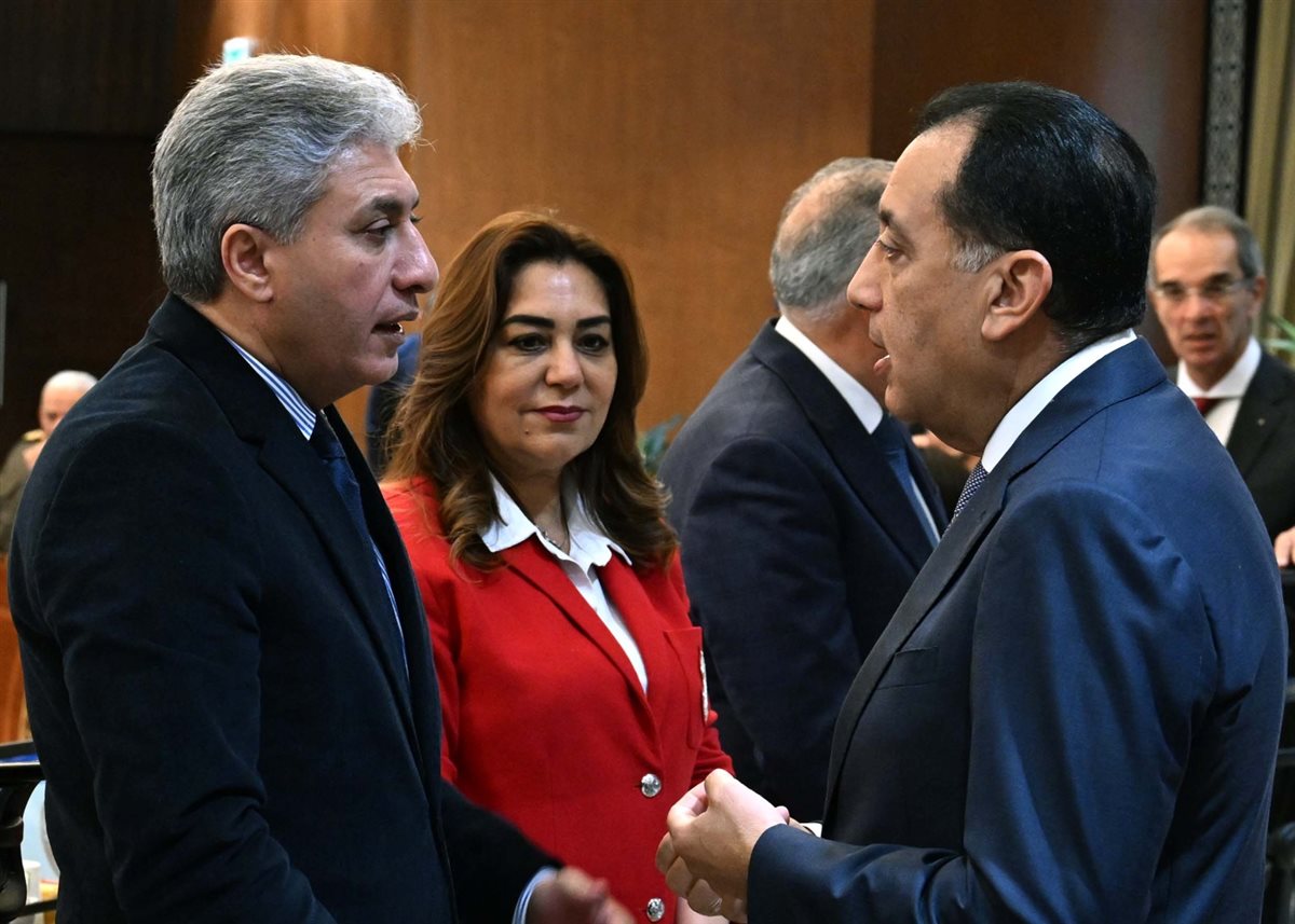 وزيرة التنمية المحلية خلال اجتماع مجلس الوزراء اليوم، فيتو