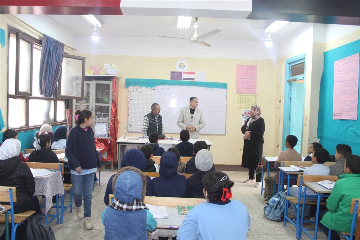  حصة لطلاب الصم والبكم بمدرسة منيل شيحة بأبو النمرس