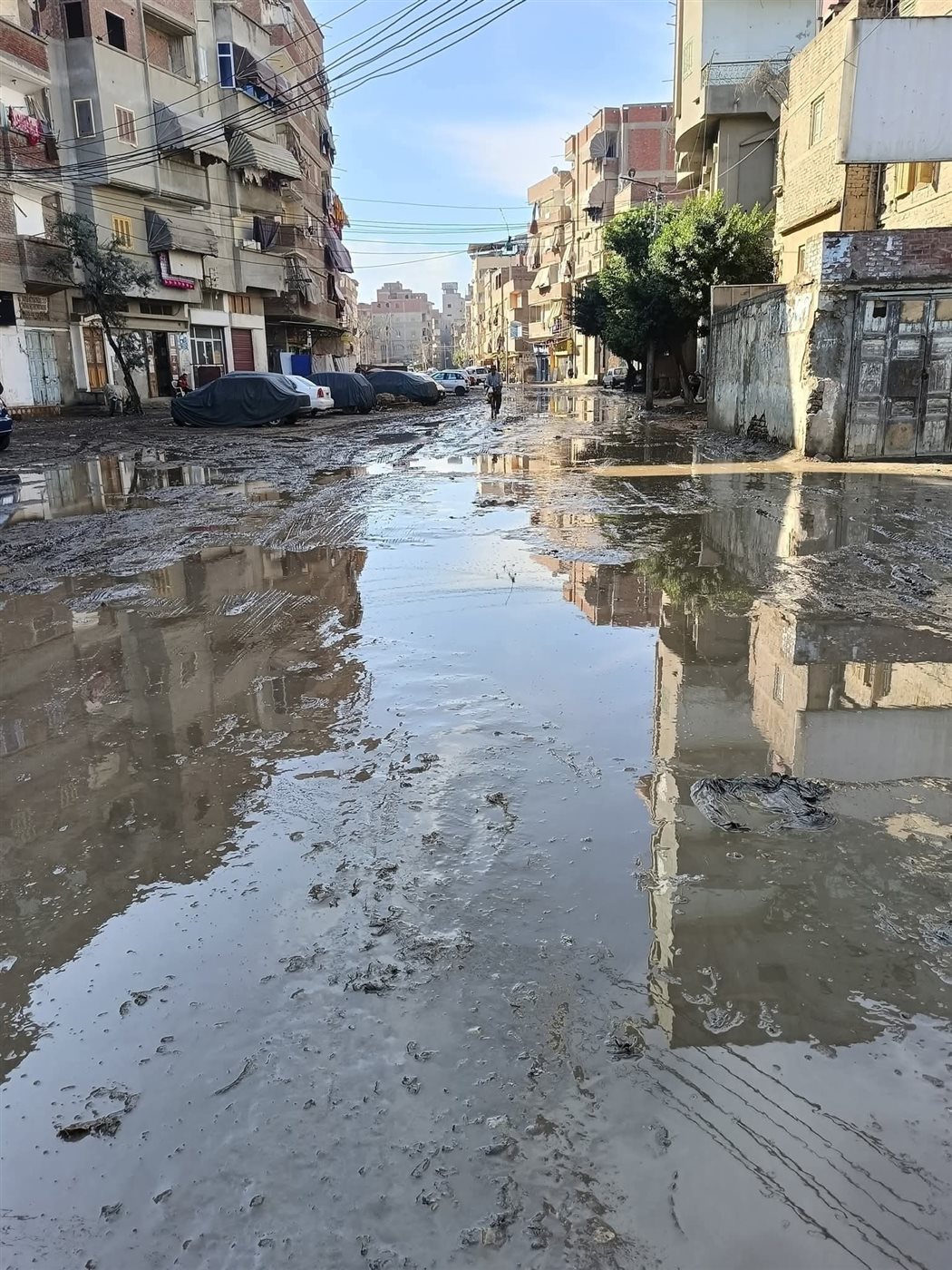 الامطار تغرق شوارع دمياط