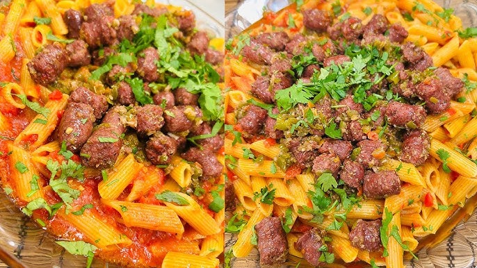 طريقة عمل المكرونة بالسجق