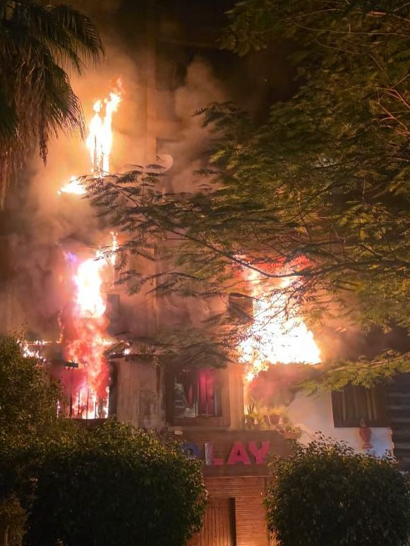 حريق نادى صحي بالمعادي&nbsp;