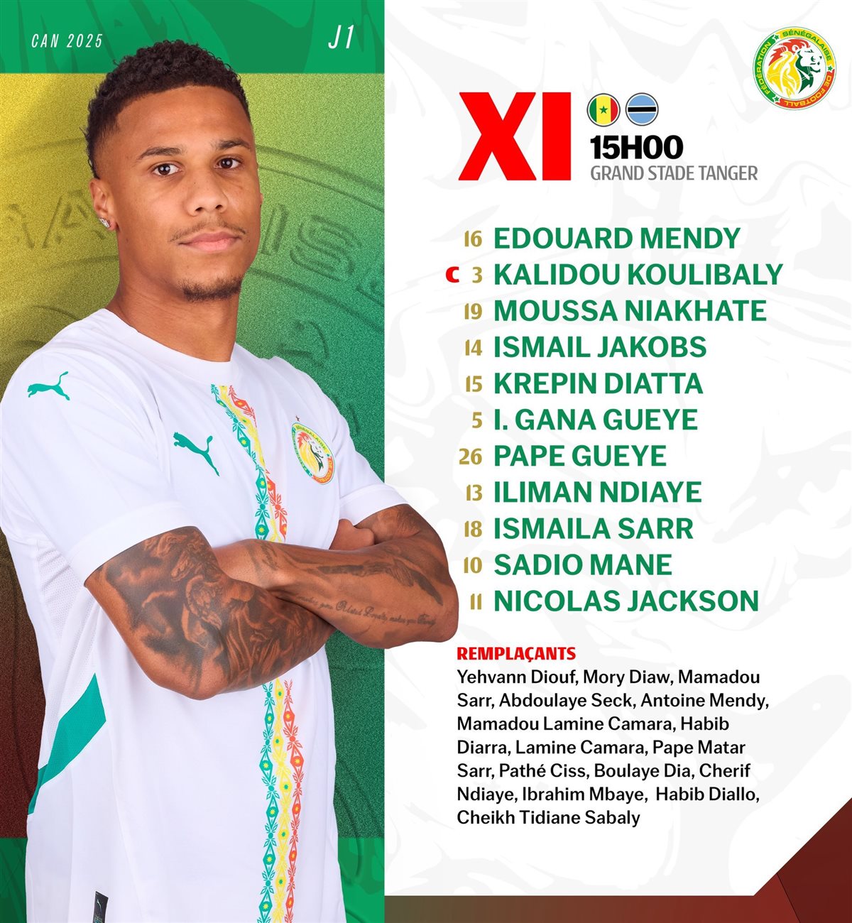 تشكيل السنغال، فيتو