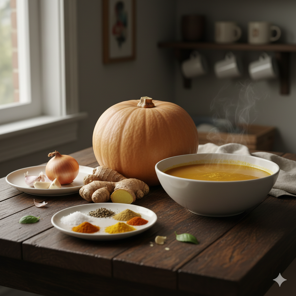 مكونات شوربة قرع العسل