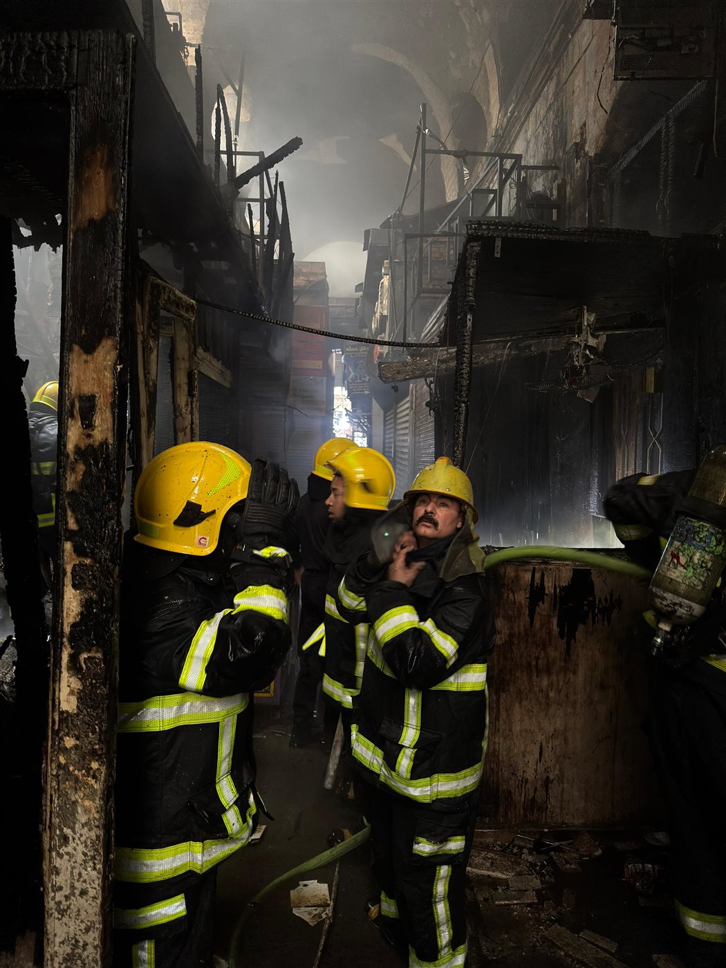 حريق محل إكسسوارات هواتف بالموسكي