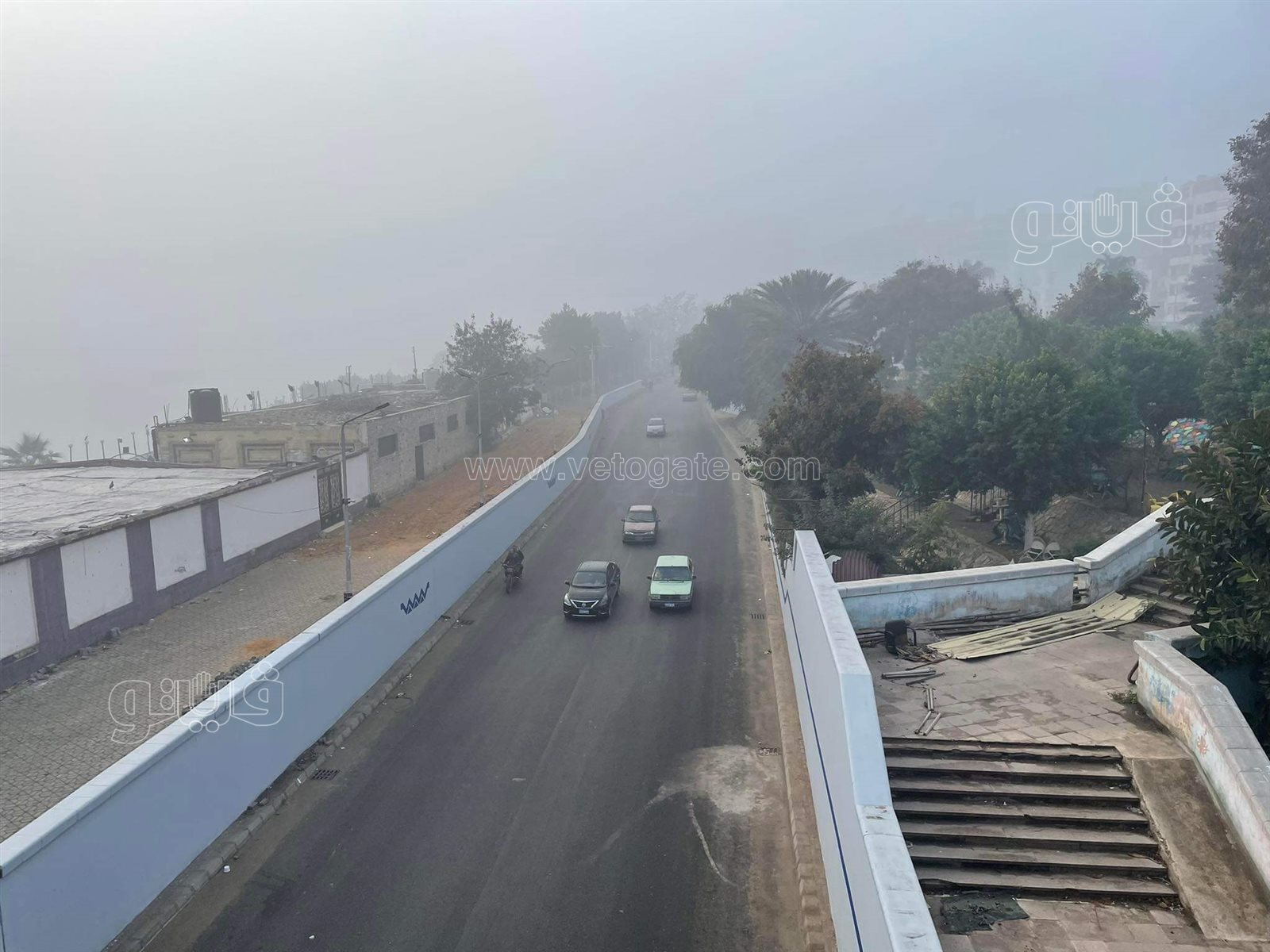 شبورة كثيفة وسحب ملبدة بالغيوم تسود الأجواء بالجيزة والقاهرة (8)