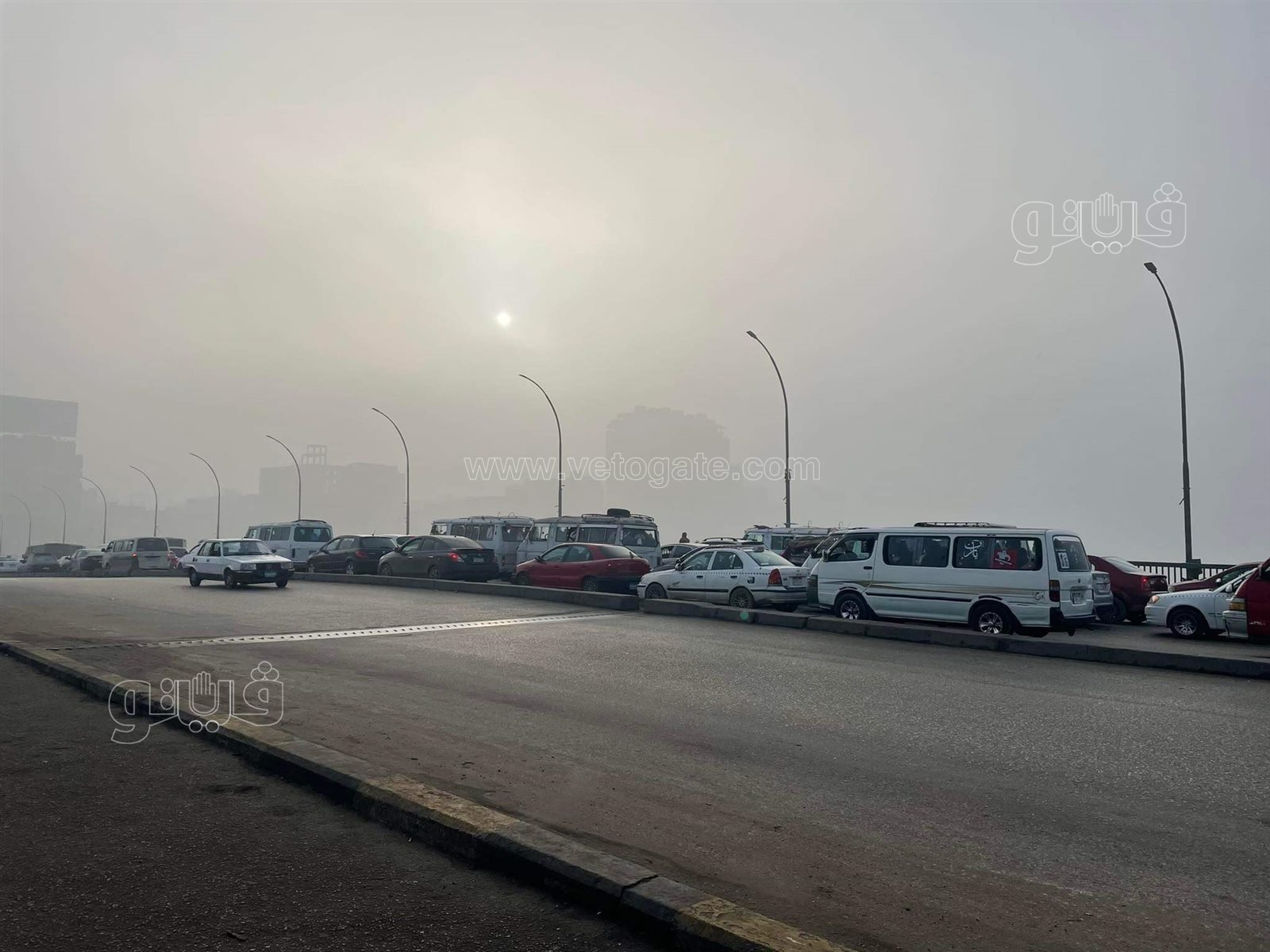 شبورة كثيفة وسحب ملبدة بالغيوم تسود الأجواء بالجيزة والقاهرة (9)