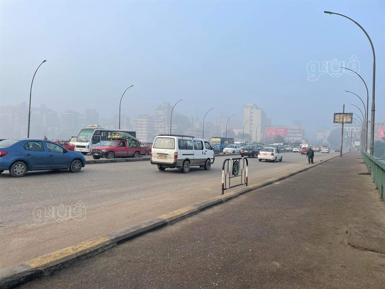 شبورة كثيفة وسحب ملبدة بالغيوم تسود الأجواء بالجيزة والقاهرة (12)