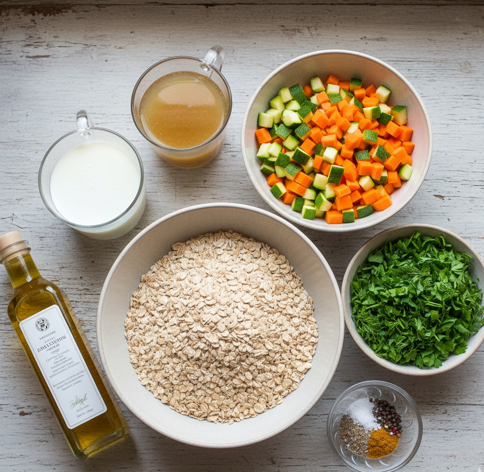 مكونات شوربة الشوفان