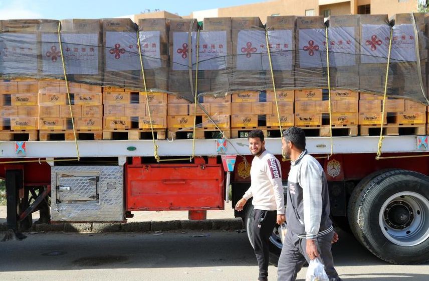 مساعدات صينية إلى غزة، فيتو