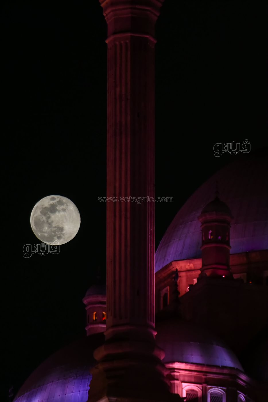 أول ظهور لـ قمر الذئب العملاق فى سماء السيدة عائشة (2)