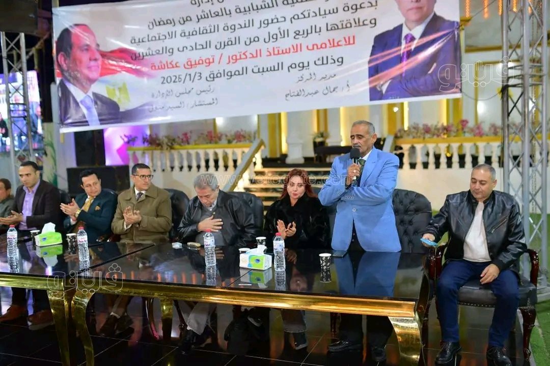 توفيق عكاشة خلال ندوة تثقيفية،فيتو