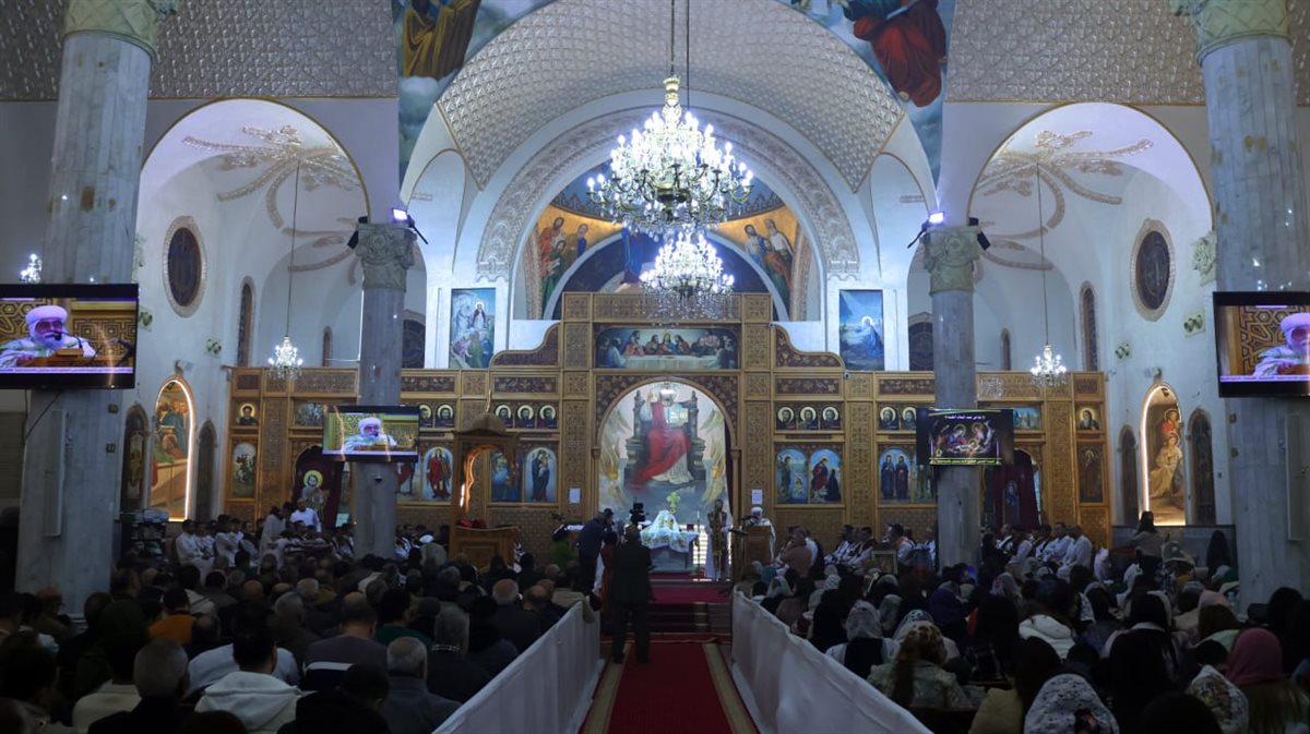 جانب من قداس عيد الميلاد بالإسماعيلية، فيتو