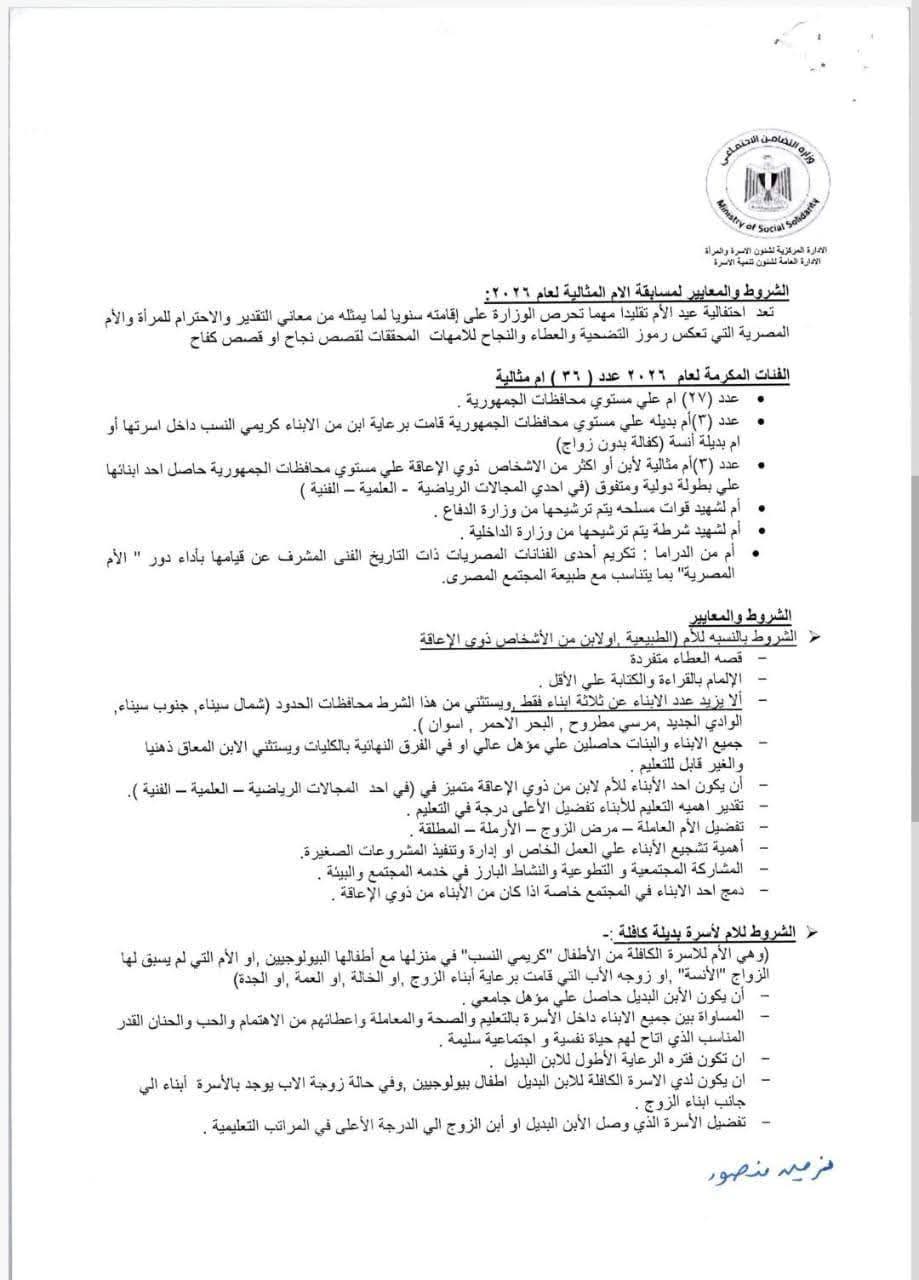 مسابقة الام المثالية محافظة القليوبية،فيتو&nbsp;