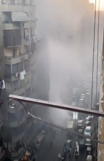 حريق هائل بمحل تجاري في شارع العشرين بجوار شارع الملكة