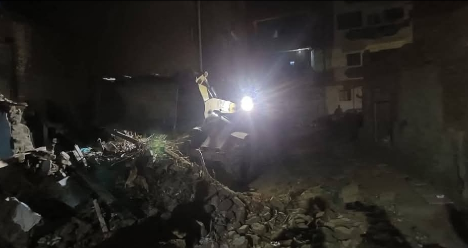 جانب من مكان الحادث،فيتو