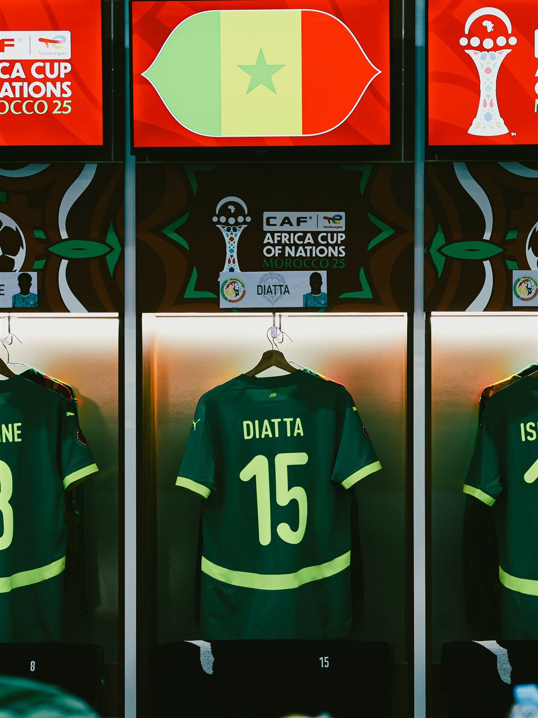 غرف ملابس مصر والسنغال قبل مواجهة نصف نهائي أمم أفريقيا