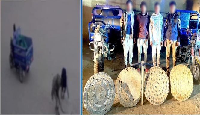 ضبط تشكيل عصابي لسرقة أغطية الصرف الصحي بقنا