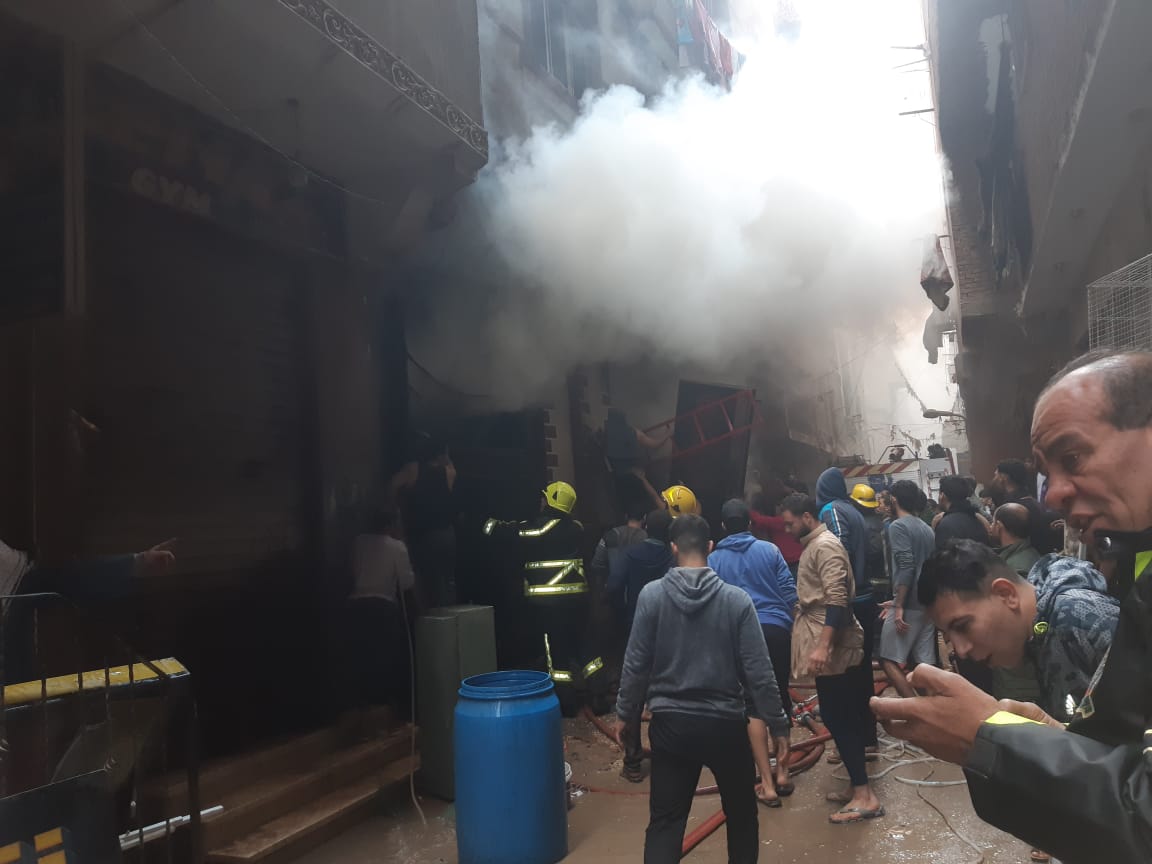 حريق بمنطقة السلام الخانكة، القليوبية&nbsp;