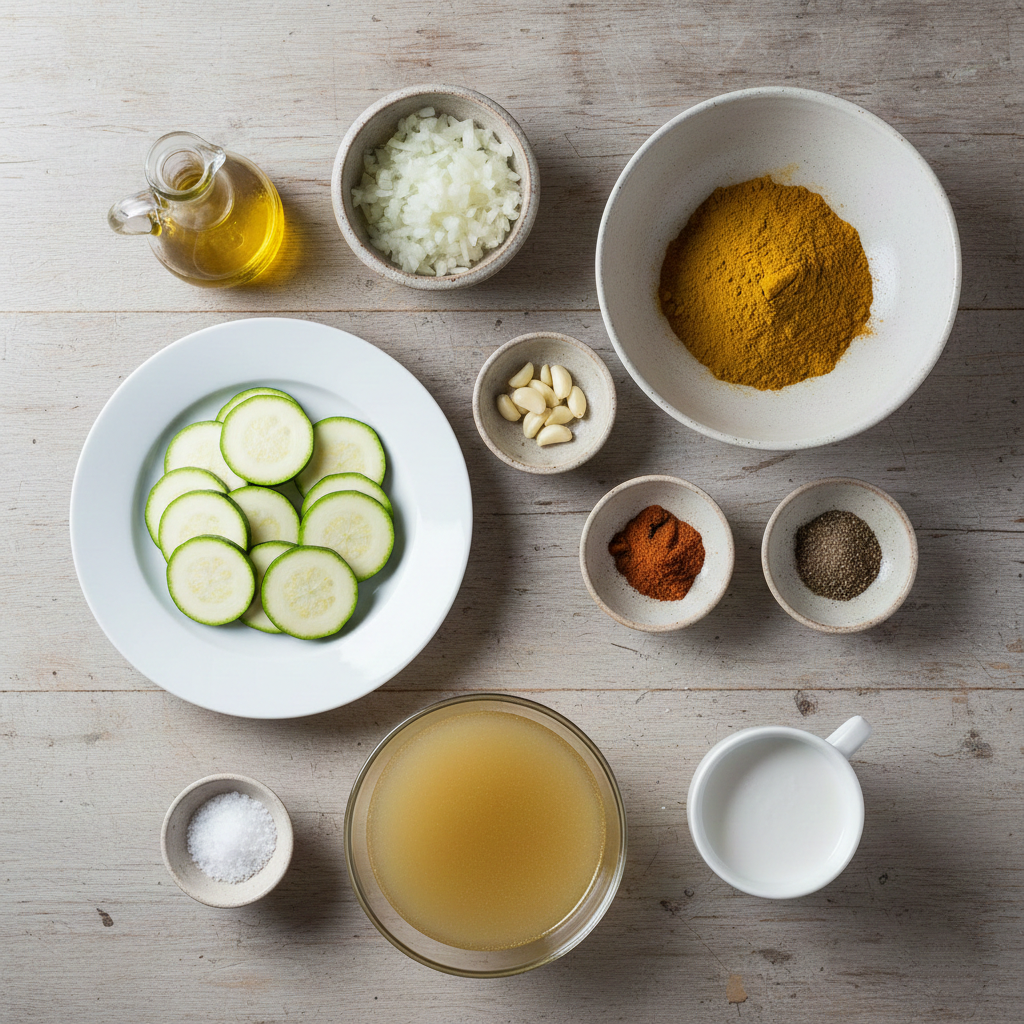 مكونات شوربة الكوسا