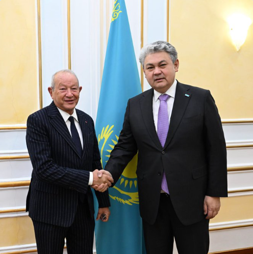 مهندس نجيب ساويرس ووزير خارجية كازاخستان، فيتو