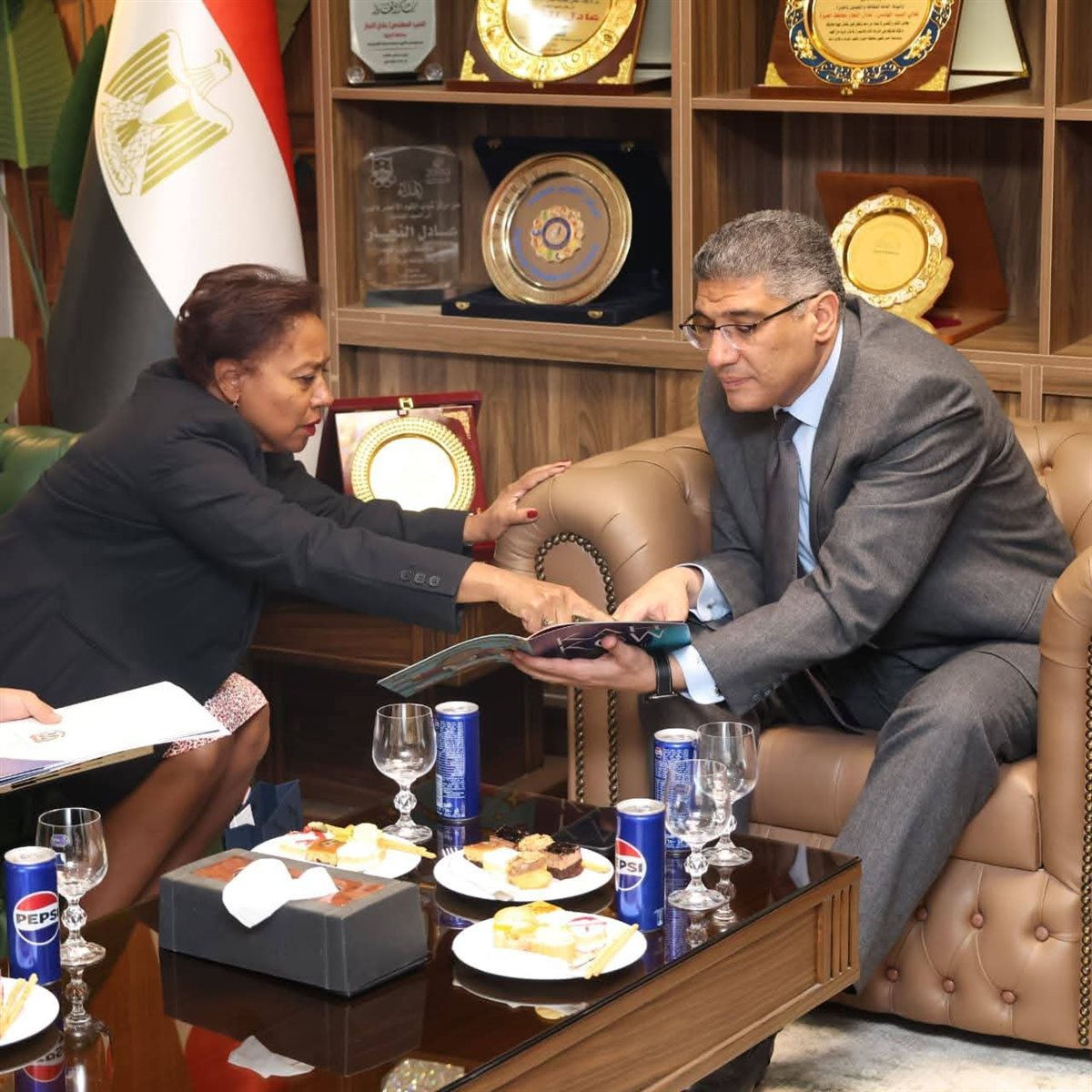 محافظ الجيزة يبحث مع سفيرة الدومينيكان