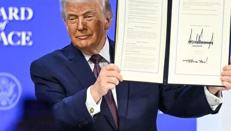 ترامب يوقع ميثاق مجلس السلام، فيتو