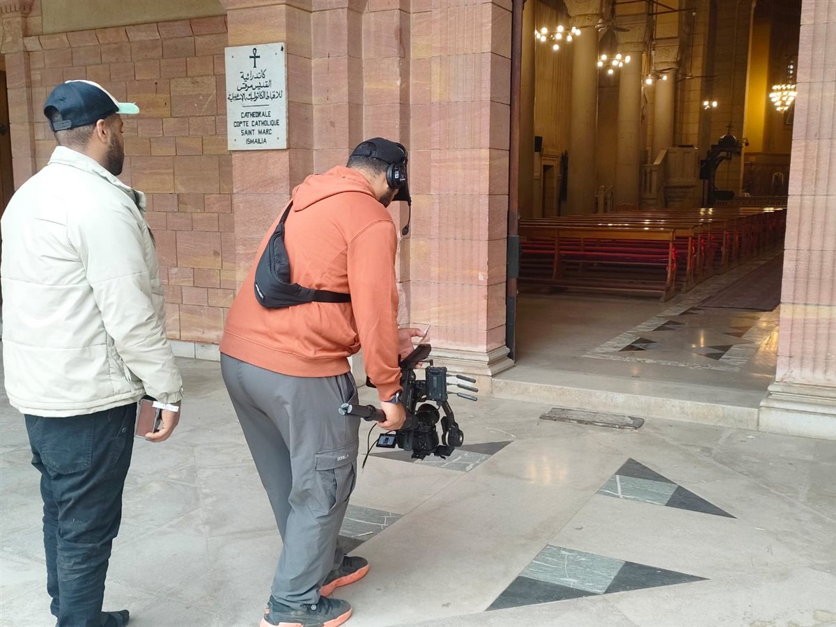 جانب من مراحل تصوير الفيديو الترويجي، فيتو