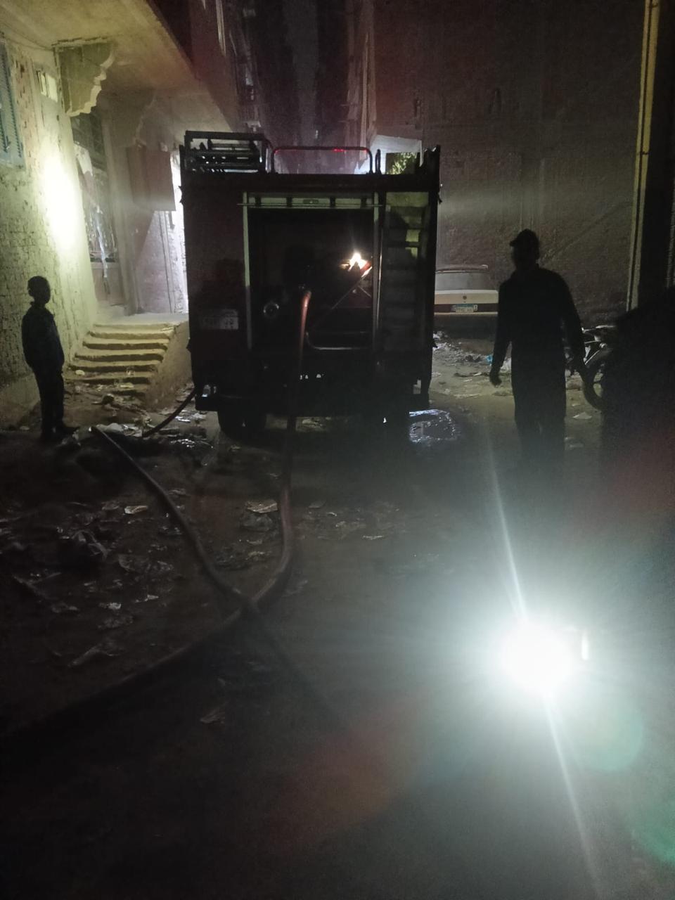 حريق شقة بأوسيم